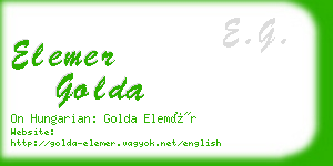 elemer golda business card